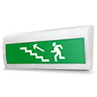 Световое табло «Направление к эвакуационному выходу по лестнице вверх (левосторонний)», Молния ЛАЙТ (220В)